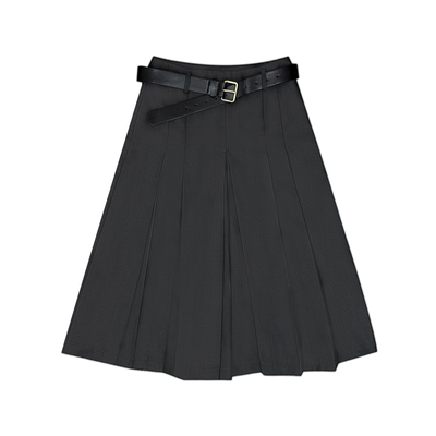 CIZZLEMORE 小众设计气质miu系百褶裙高腰显瘦半身裙时尚阔版裙裤