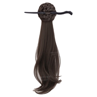 新中式假发辫马尾仿真发古风汉服旗袍侧边抓夹高马尾假发辫子发饰