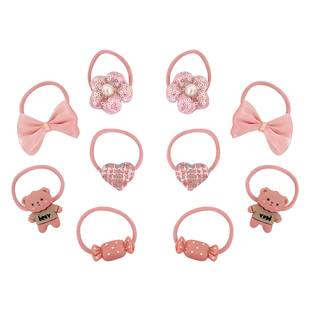 儿童皮筋头绳女童扎头发高弹力发圈不伤发发饰小女孩可爱卡通发绳