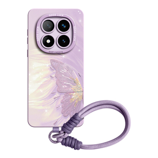 适用红米note15pro手机壳note15保护套新款redmi加note14蝴蝶流彩镜头全包note13腕带note12挂绳pro硅胶系列