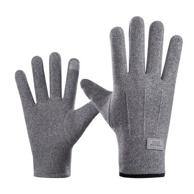 男女加绒保暖骑行触屏德绒手套冬