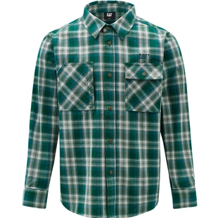 CAT卡特26春季新品男士复古工装小宽松经典格纹长袖衬衣商场同款