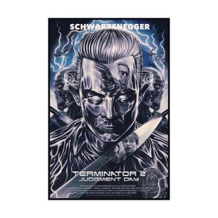 终结者Terminator电影海报装饰画有框施瓦幸格科幻好莱坞收藏版画