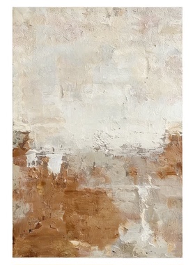 手绘油画客厅中古风抽象肌理画
