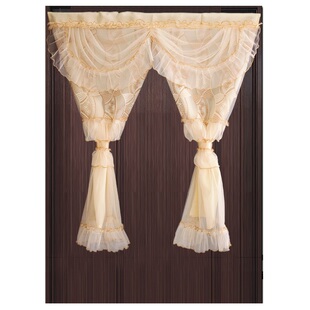 四季家用布艺卧室门帘蕾丝防蚊纱帘厨房卫生间隔断帘装饰帘子定制