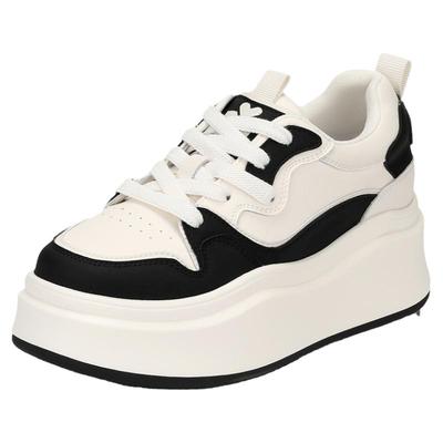 黑白经典板厚底熊猫时尚休闲鞋女