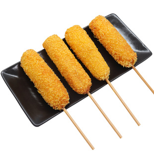 芝士拉丝热狗棒空气炸锅半成品食材网红零食芝士棒韩国油炸小吃