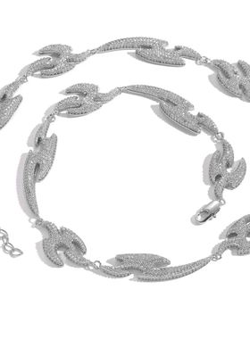 Mr.Bling情侣小众哥特满钻项链