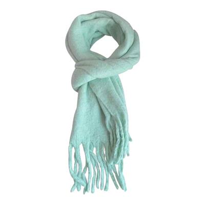 意大利BV博主同款薄荷绿围巾韩系