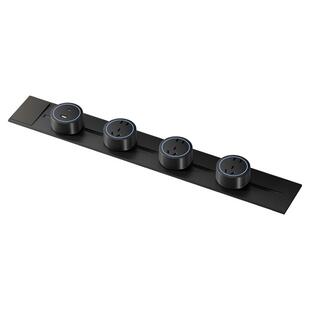 暗装轨道插座可移动滑轨餐边柜岛台厨房家用内嵌隐藏电源插座排插