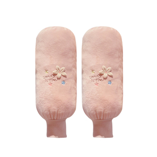 儿童防污毛绒袖套秋冬季男女童加厚保暖宝宝羽绒服中长款护袖手袖