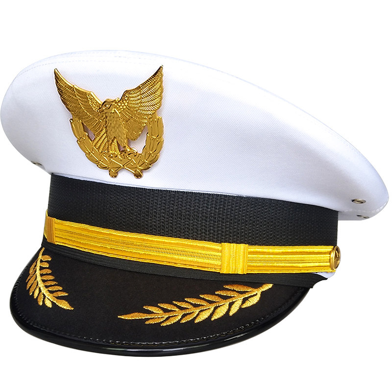 飞机帽机长制服大檐帽航空帽飞行员帽民航帽保安大盖帽铁路大盖帽