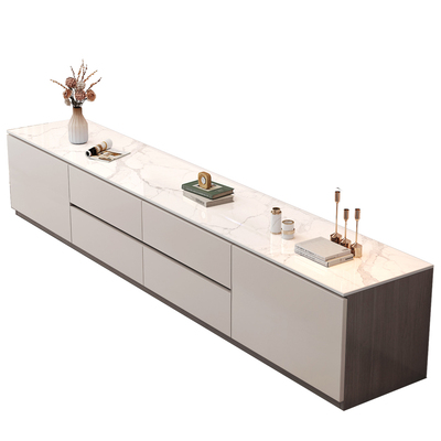 实木岩板电视柜50cm高款落地柜