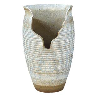 宜兴手工切口大高老桩盆紫乐法师多肉植物花盆缺口缀化悬崖粗陶盆