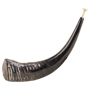 天然黑水牛角号角乐器道士演出奏乐道具长大喇叭吹响民族手工艺品