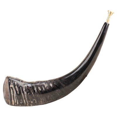 知梳阁天然牛角长号角