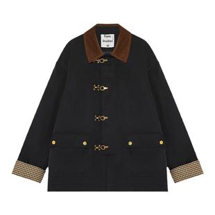 范洛Fano法式复古灯芯绒棉服女冬新款拼接设计感棉袄棉衣宽松外套