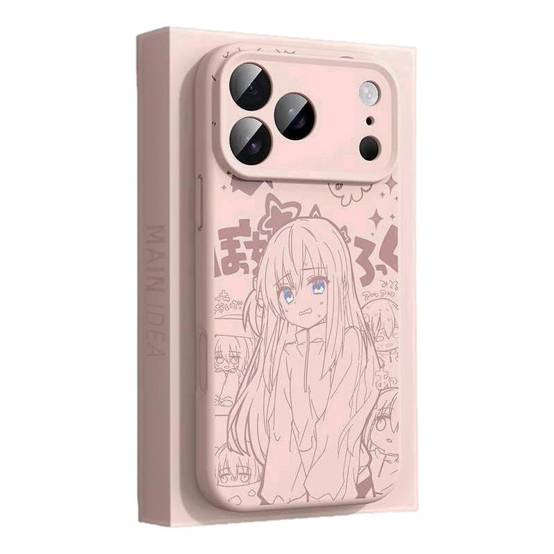 适用苹果18手机壳新款iphone17promax动漫16pro二次元15max带磁吸14por液态硅胶ip13孤独摇滚