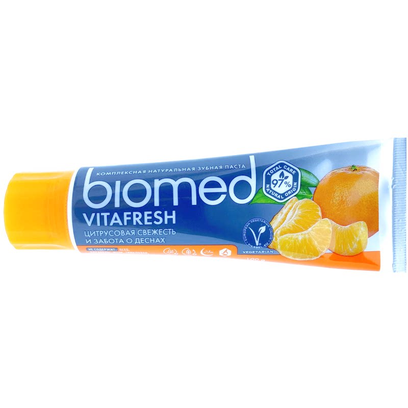 欧洲进口biomed牙膏无氟植萃100g