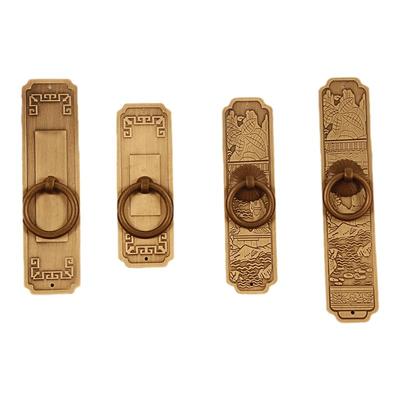 万力单孔仿古铜柜门中式复古把手