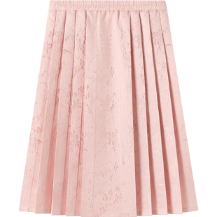 英氏女童汉服马面裙2025春夏新款2025女孩新中式百褶国风改良裙子