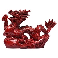 紅花梨實(shí)木雕刻龍擺件紅木工藝品