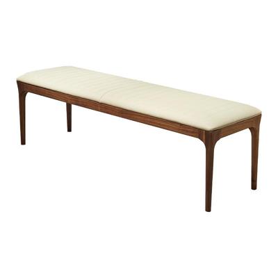 北美黑胡桃木床尾凳水墨兰亭