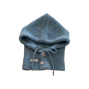 定染星空蓝~巴拉克拉法帽羊毛混纺保暖针织帽围脖一体护耳帽子