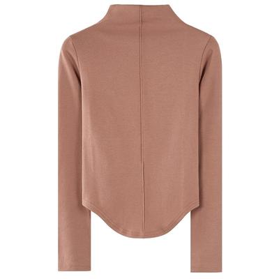 半高领纯棉韩版长袖佳蝶妮燕尾摆