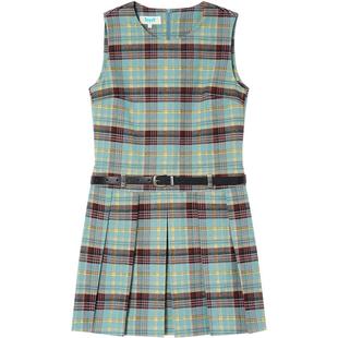 ToyzY2025秋季新款磨毛格纹无袖连衣裙短款背心裙ZC35305030