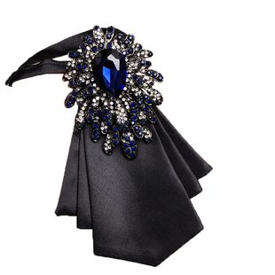 礼盒婚庆领花金属男士领花宝石吊坠闪亮多色新郎领结舞台波洛领带