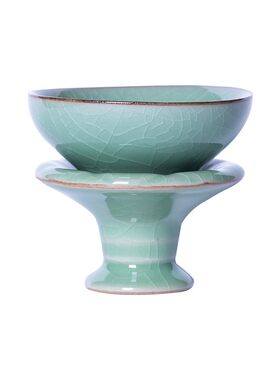 龙泉青瓷复古茶漏过滤器
