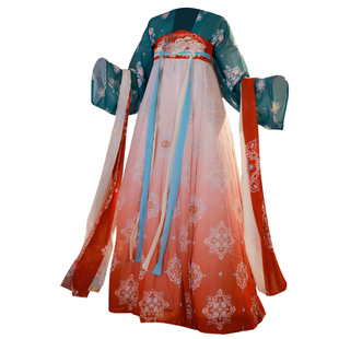 五号工坊原创汉服女【鸾回风翥】新款唐制刺绣复原款齐胸破裙春夏