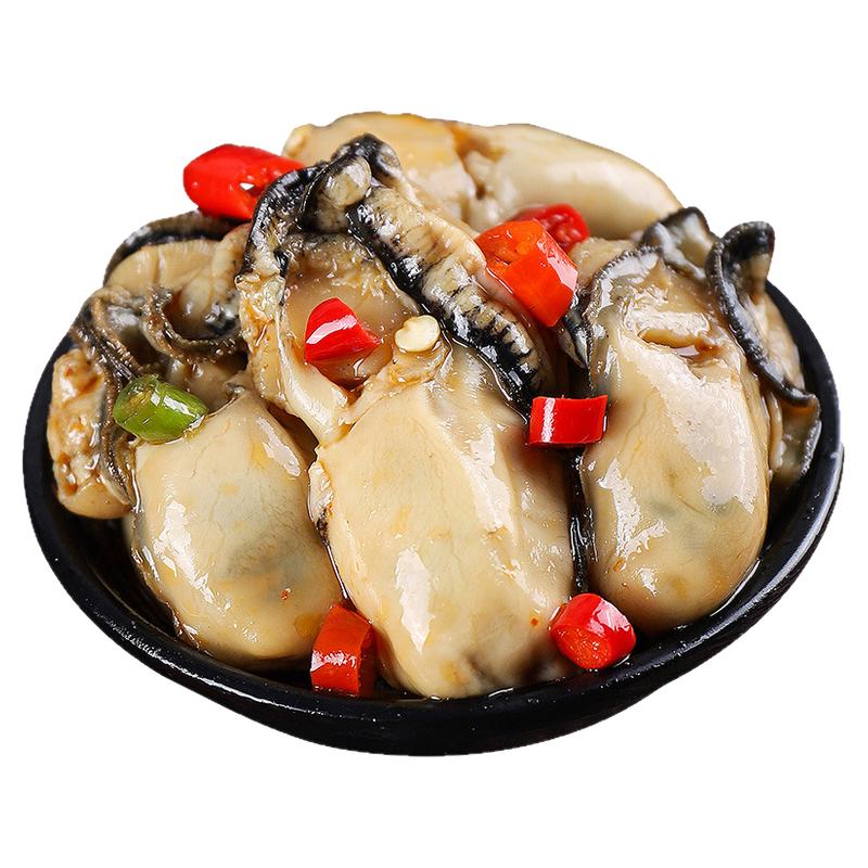 展纳乳山生蚝罐头即食蒜蓉麻辣小海鲜新鲜现剥海蛎子肉熟食下饭菜