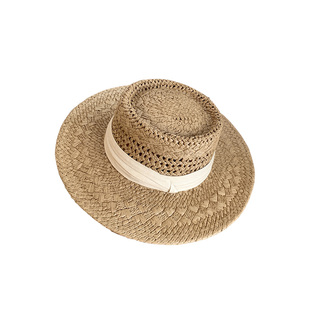 法式复古老钱风镂空草帽女夏季海边沙滩度假礼帽遮阳防晒太阳帽子