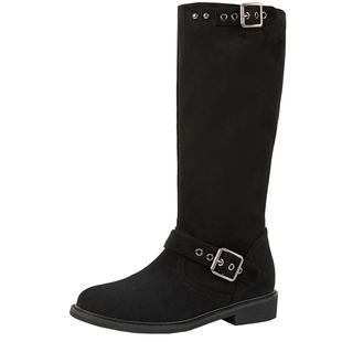 百田森新款西部牛仔靴夏天靴子内增高小个子女长筒靴不挑脚显瘦