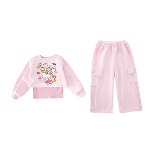 女童春装套装2026新款超火儿童装春秋季女宝宝超好看洋气运动衣服