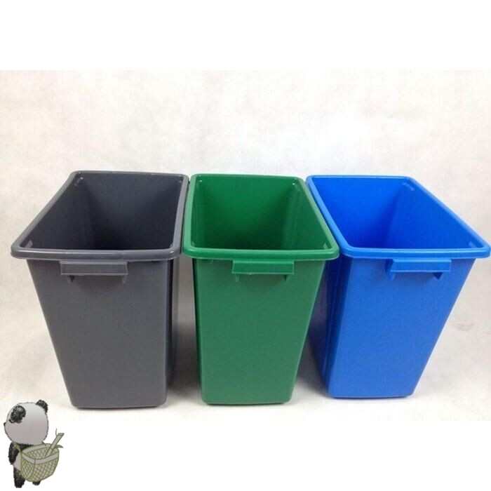 80L40L25L升工业大号方形摇无盖带盖四色分类塑料垃圾桶加