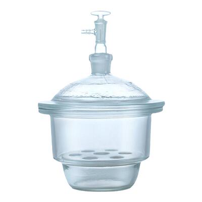 湘玻玻璃真空干燥器透明棕色