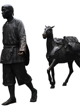 城市茶马古道商队玻璃钢园林景观