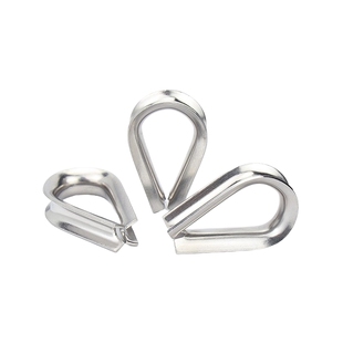 钢丝绳套环新品304不锈钢重型保护环鸡心环三角环M2-M16夸口夹头