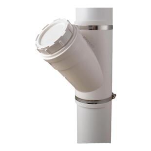 PVC开口三通带检查口立管封口堵盖快速修补漏洞5075110下水管配件