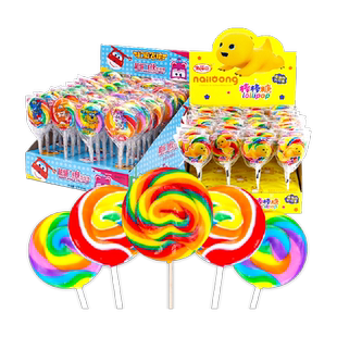 金稻谷棒棒糖果超飞奶龙波板糖五彩虹硬糖喜糖怀旧儿童零食散装