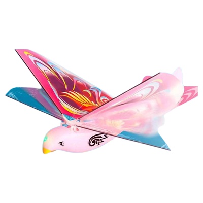 跨境同款鲁班仿真飞鸟电动扑翼鸟发光自由飞鸟飞行器儿童玩具手抛