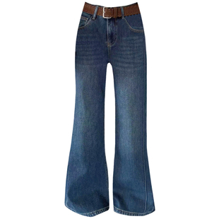 2025冬季JEANS阿凡牛67767复合厚绒保暖修身显瘦女牛仔微筒喇叭裤