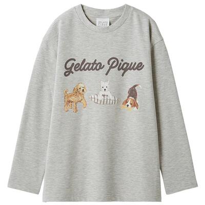 gelato pique26春夏新品男女同款睡衣小狗长袖T恤居家PUCT261250