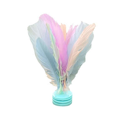 新款彩虹鸡毛毽耐踢好踢不掉毛