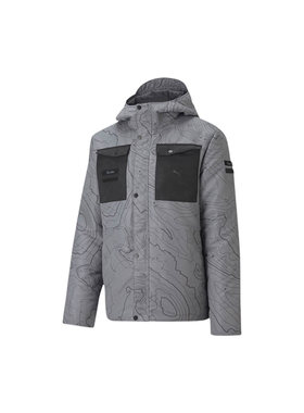 Puma/彪马正品男士冬季运动休闲拼色连帽棉服外套598118-03