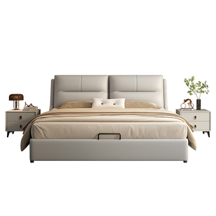 床高端大气实木床主卧2025新款双人床1.5米软包床1.8米大床储物床