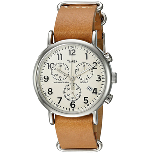 天美时/Timex 经典夜光Weekender休闲简约多功能三眼日历石英表